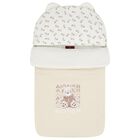 Beige & Ivory Teddy Bear Logo Baby Nest, 1, hi-res