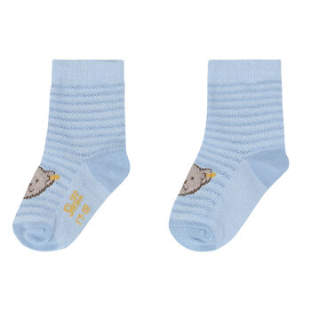 Baby Boys Blue Teddy Socks