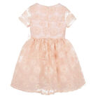 Girls Blush Pink Embroidered Dress, 1, hi-res