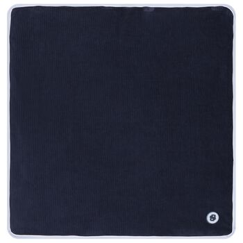 Baby Boys Navy Blue Logo Blanket