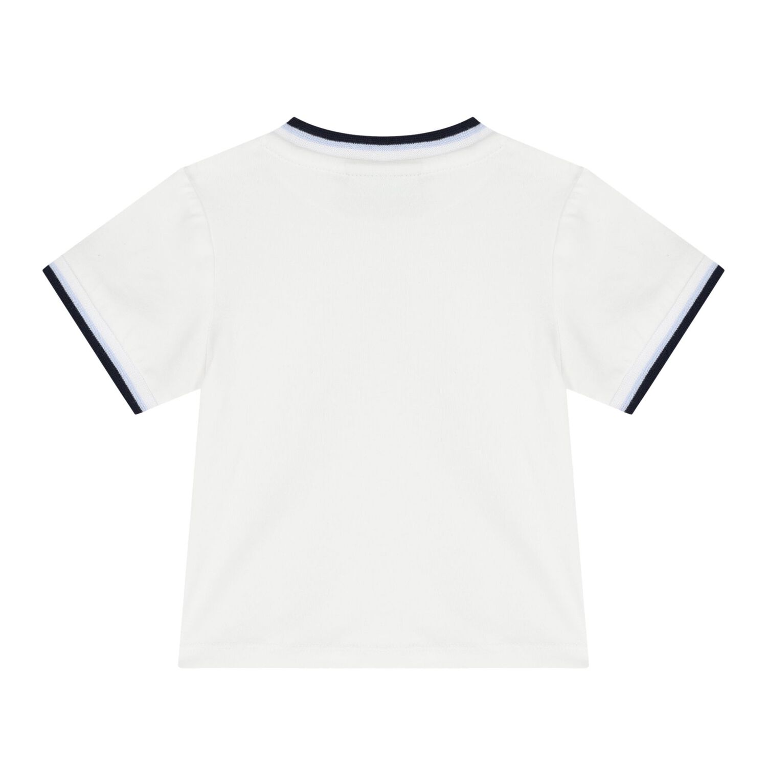 Baby Boys White & Navy Blue Logo Dungaree Set, 1, hi-res image number null
