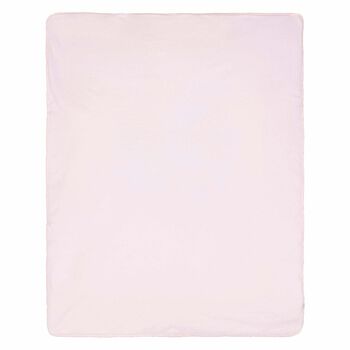 Baby Girls White & Pink Floral Blanket