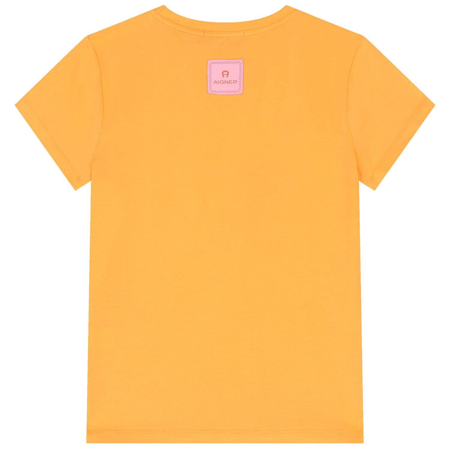 Girls Orange Logo Hearts T-Shirt, 2, hi-res