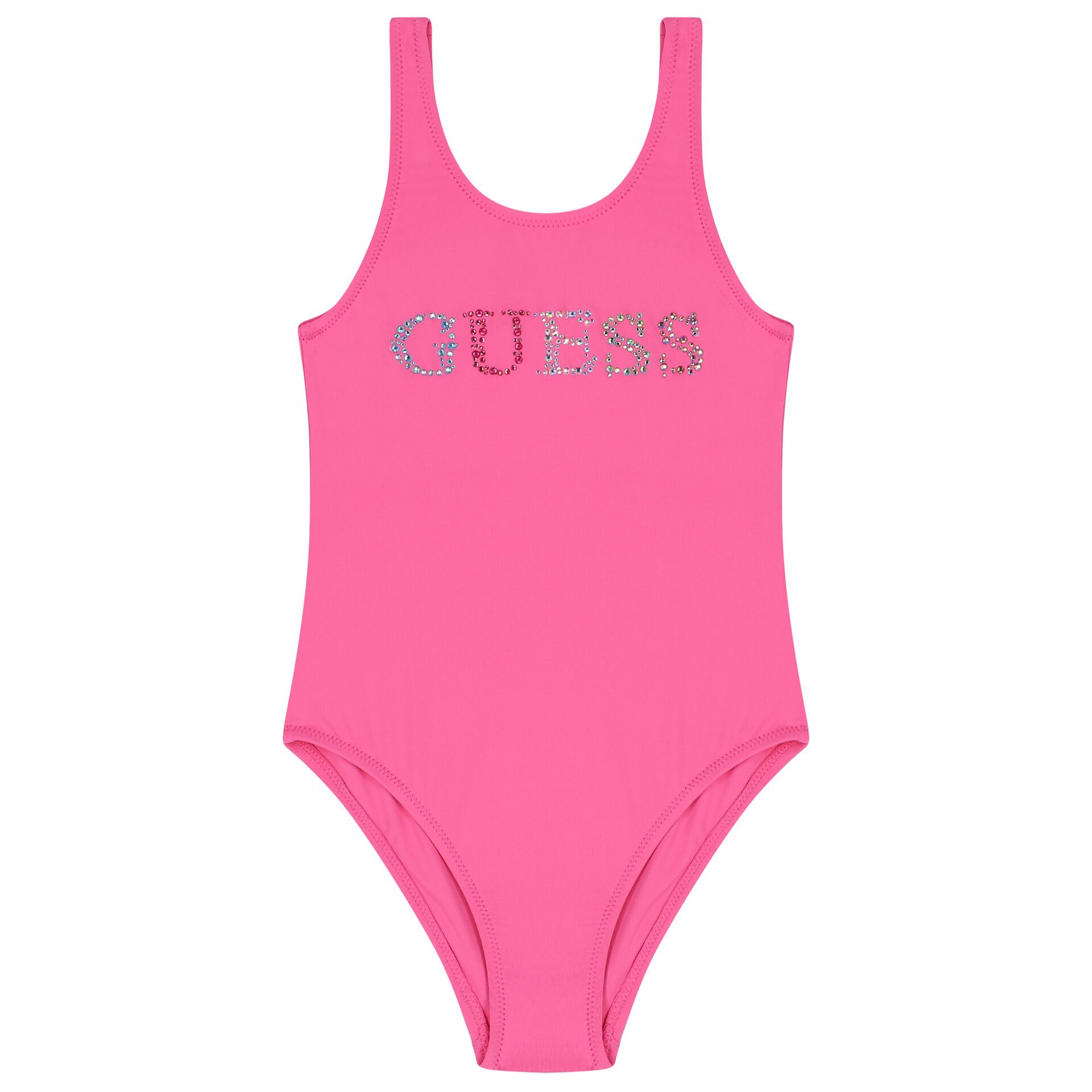Guess Girls Pink Logo Swimsuit Junior Couture