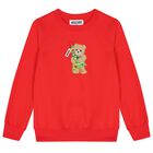 Red Christmas Teddy Bear Logo Sweatshirt , 1, hi-res