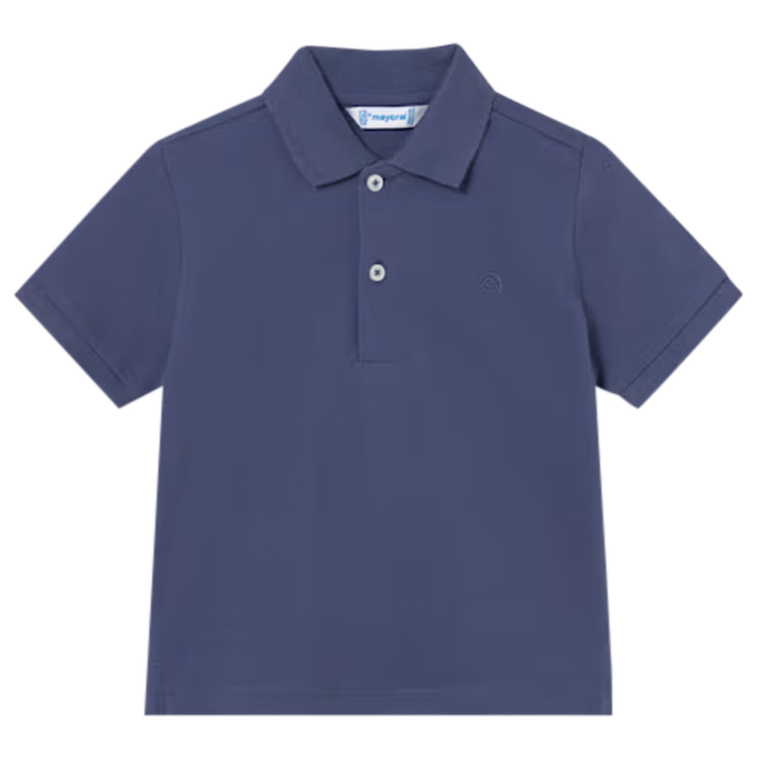 Younger Boys Navy Blue Logo Polo Shirt, 4, hi-res