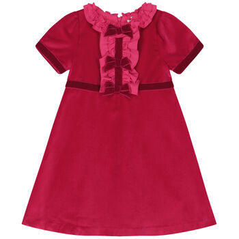 Girls Pink Ruffled Dress