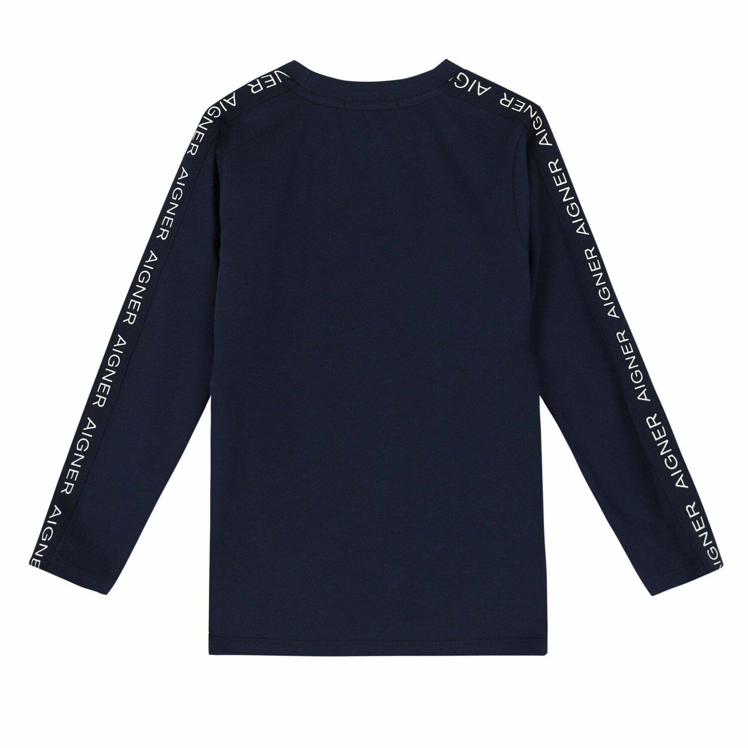 Boys Navy Blue Logo Long Sleeve, 1, hi-res image number null
