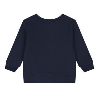 Baby Boys Navy Blue Logo Sweatshirt