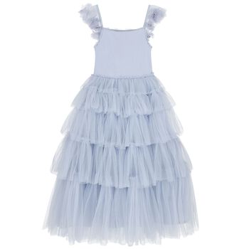 Girls Blue Embellished Tutu Dress