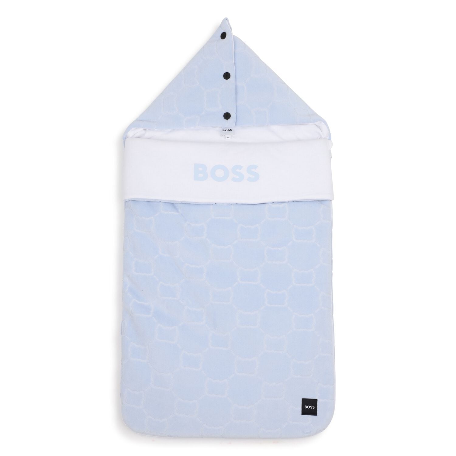 Baby Boys Blue & White Logo Nest, 1, hi-res