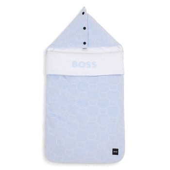 Baby Boys Blue & White Logo Nest