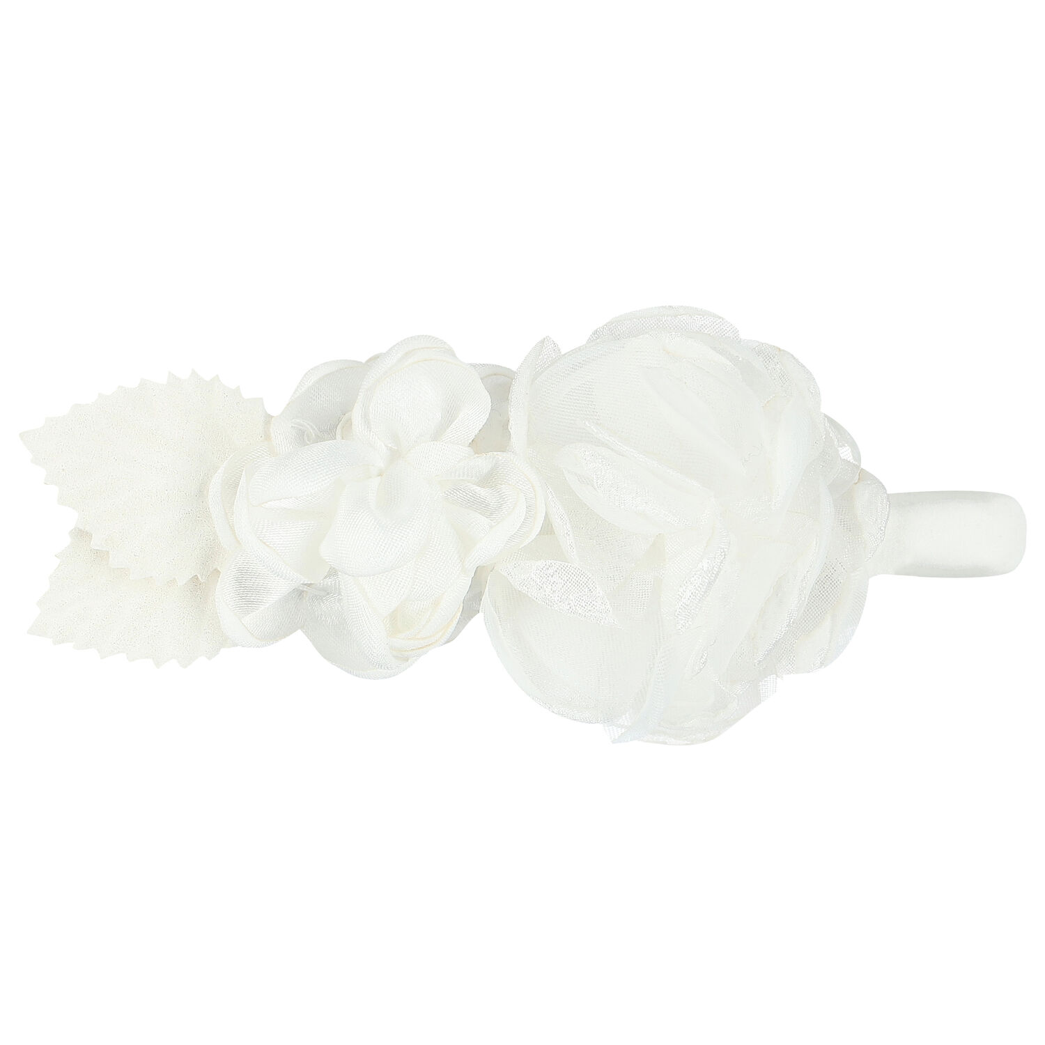 Girls White Flower Headband, 1, hi-res image number null