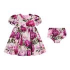 Baby Girls Pink Peony Dress Set, 1, hi-res