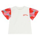 Younger Girls Ivory Logo T-Shirt, 1, hi-res