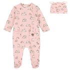 Baby Girls Pink Bunny Babygrow Set, 3, hi-res