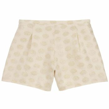 Girls Gold Spotted Shorts