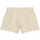Girls Gold Spotted Shorts, 1, hi-res
