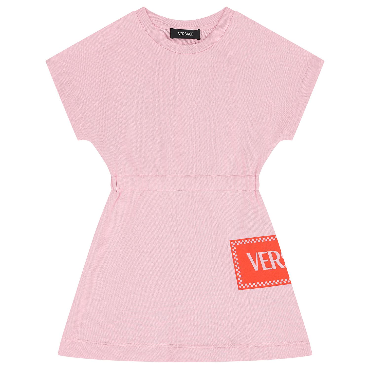 Girls Pink Logo Dress, 1, hi-res