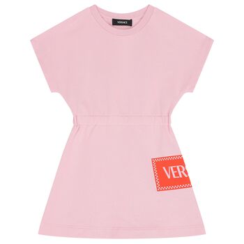 Girls Pink Logo Dress
