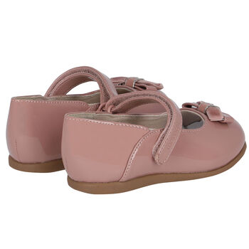 Girls Pink Bow Shoes