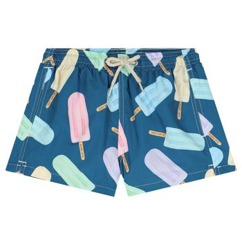 Boys Navy Blue Popsicle Swim Shorts