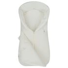 Baby Girls White Satin Bow Nest, 1, hi-res