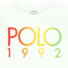 Older Boys White Logo T-Shirt, 1, hi-res