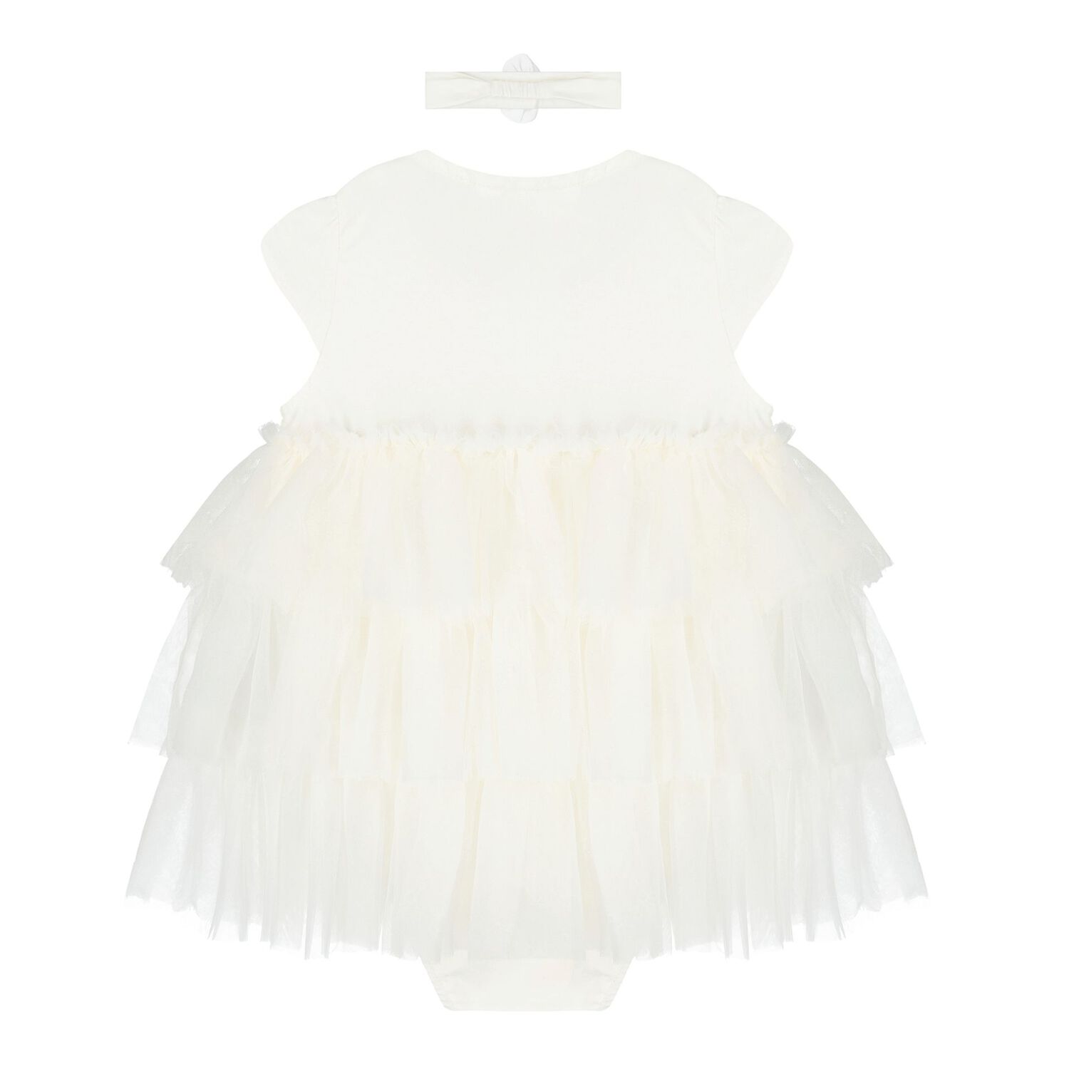 Baby Girls Ivory Tulle Dress Set, 2, hi-res