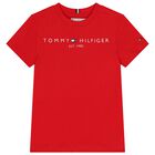 Boys Red Logo T-Shirt, 3, hi-res