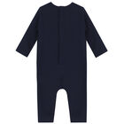 Baby Boys Navy Logo Suit Romper, 1, hi-res