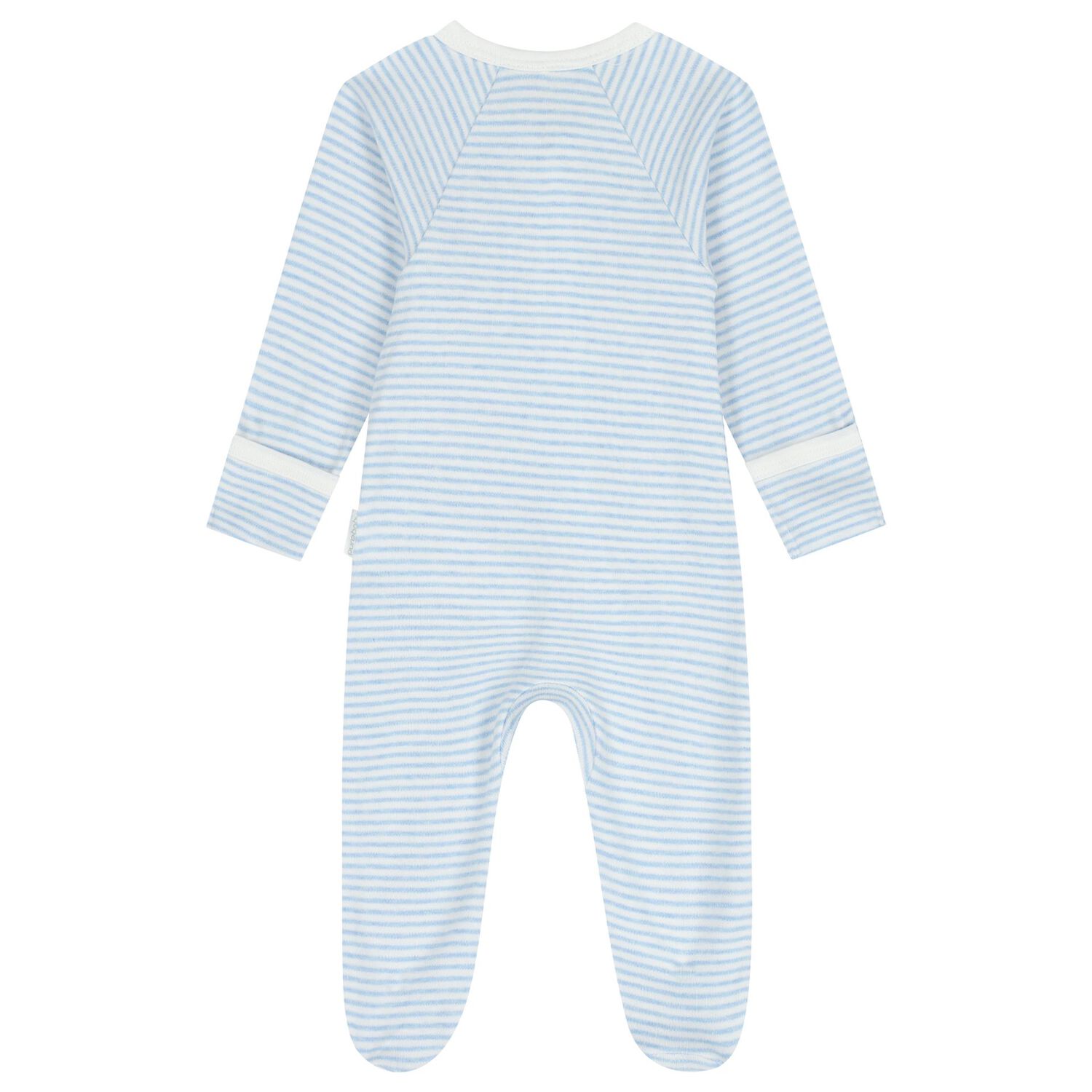 Baby Boys White & Blue Babygrows ( 2 Pack ), 3, hi-res image number null