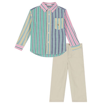 Baby Boys Multi-Colored Trousers Set
