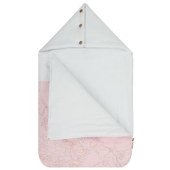 Baby Girls White & Pink Geo Map Baby Nest