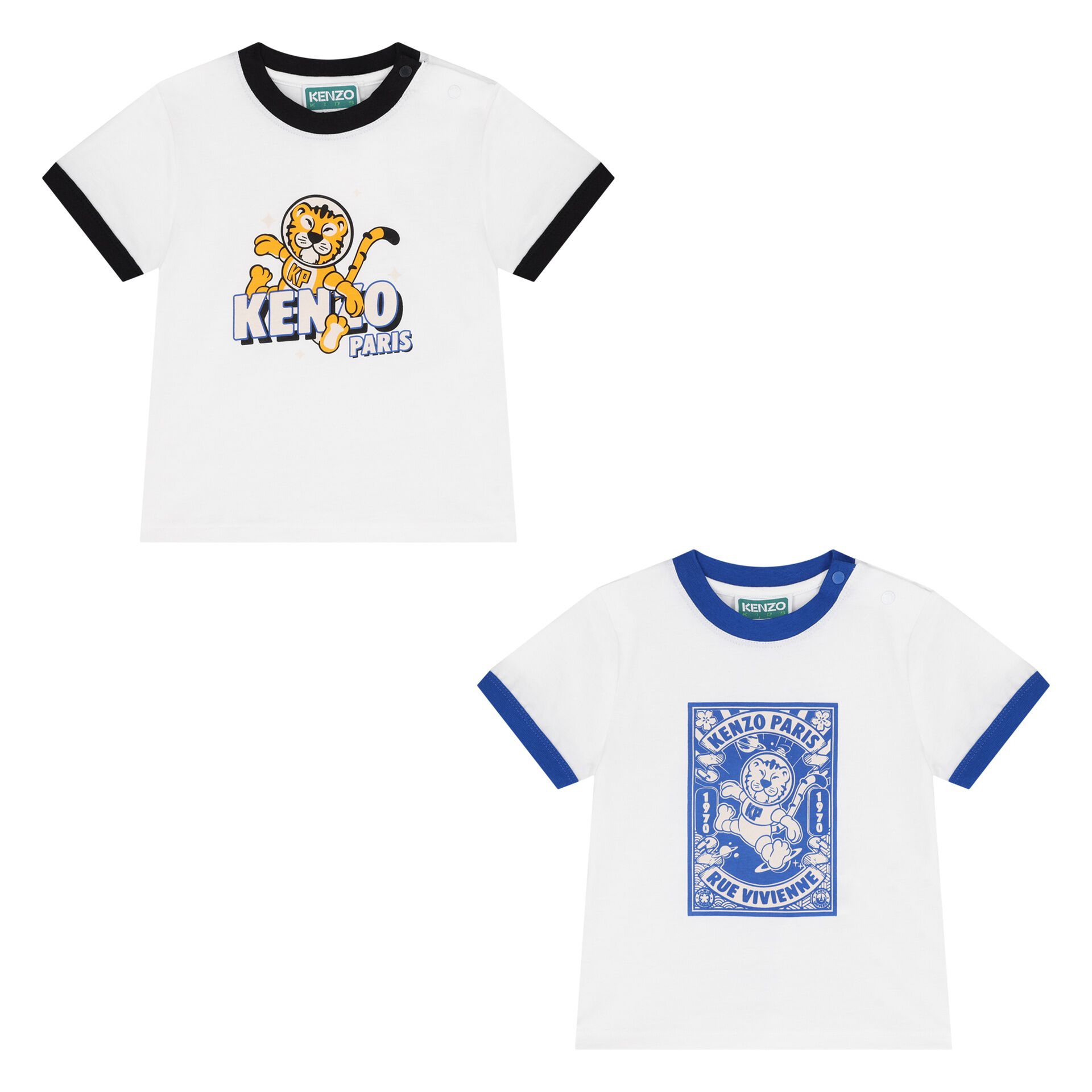 KENZO KIDS Younger Boys White Tiger T-Shirts ( 2-Pack ) | Junior