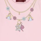 Younger Girls Pink Necklace Logo T-Shirt, 1, hi-res