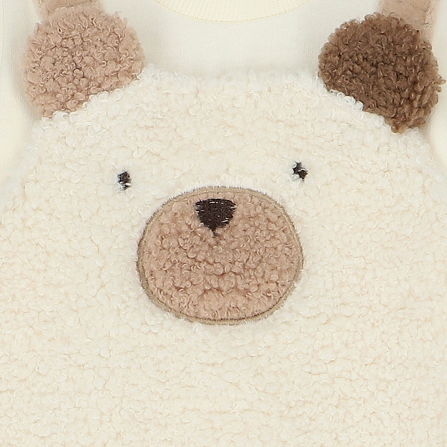 Ivory Teddy Sherpa Romper, 1, hi-res