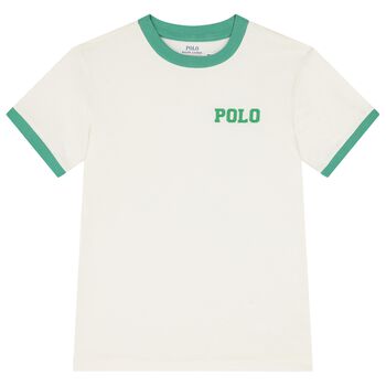 Boys Ivory Polo Logo T-Shirt