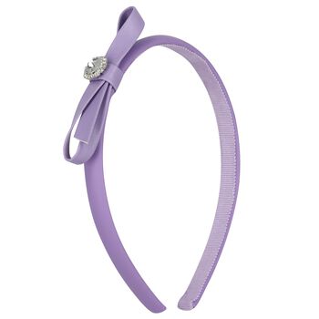 Girls Purple Bow Headband