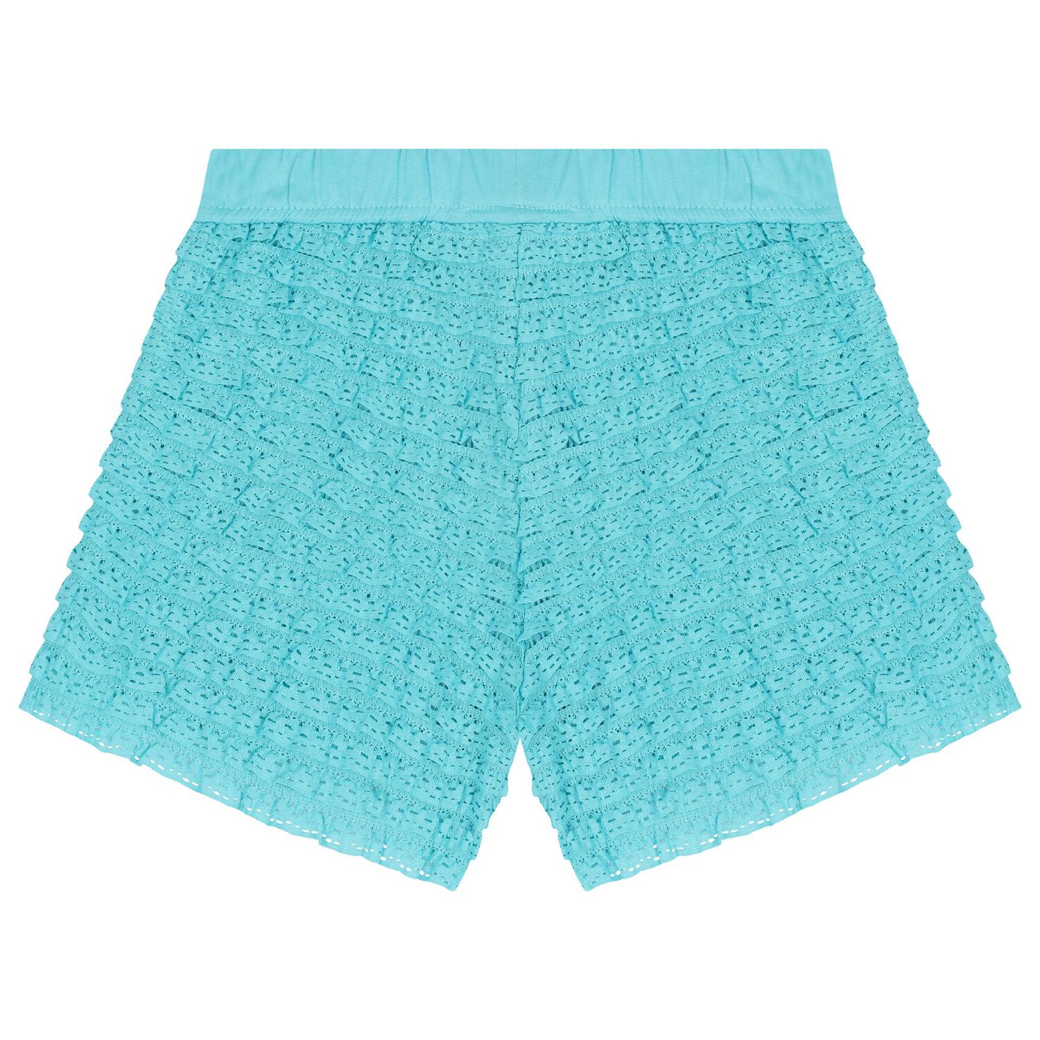 Girls White & Blue Shorts Set, 1, hi-res image number null