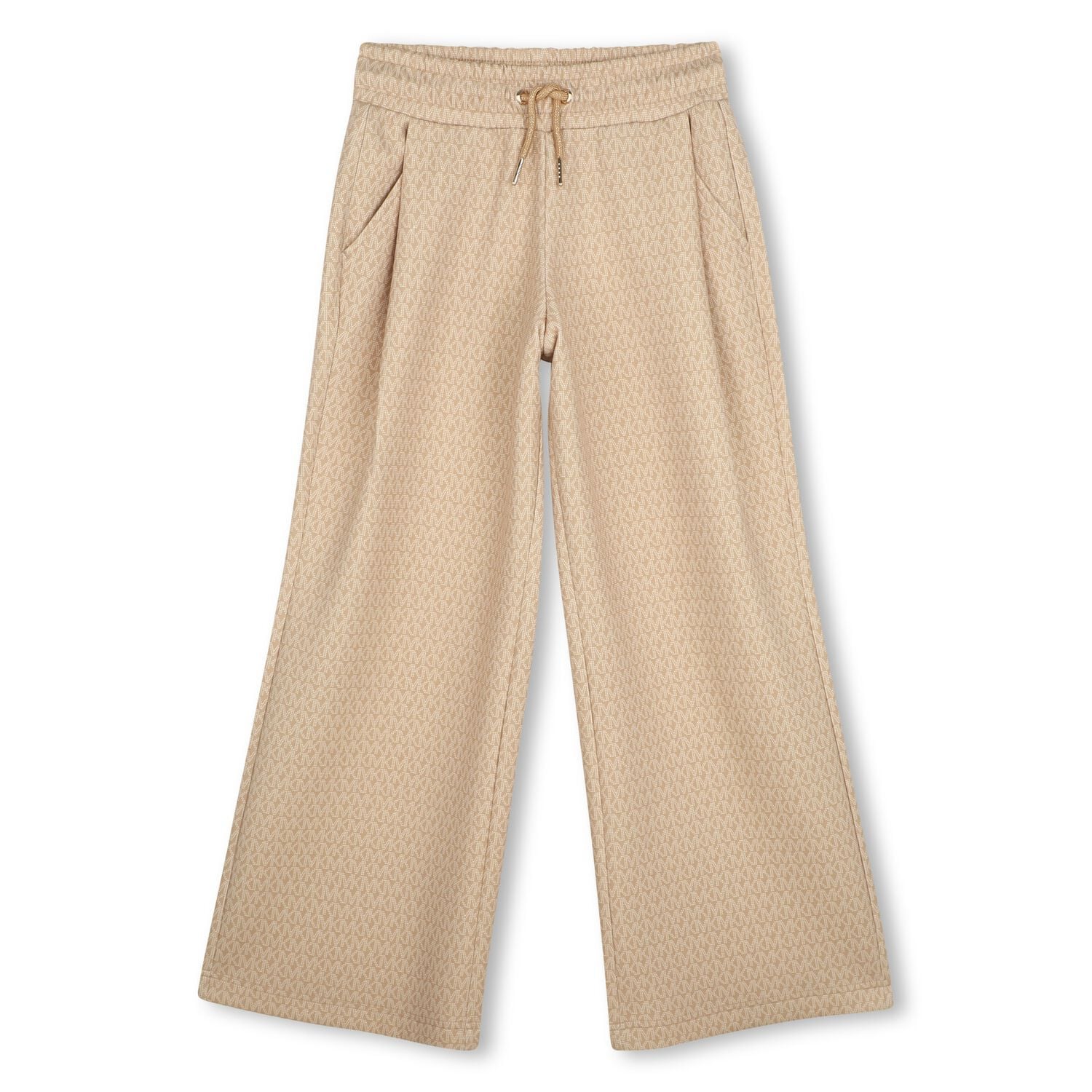 Girls Beige Logo Joggers, 1, hi-res