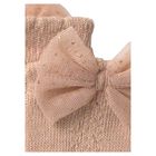 Younger Girls Pink Bow Knitted Socks, 1, hi-res
