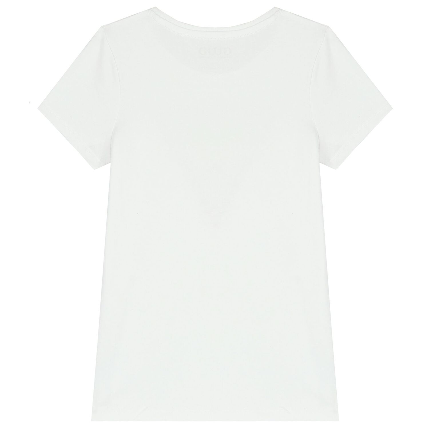 Girls White Diamante Logo T-Shirt, 8, hi-res image number null