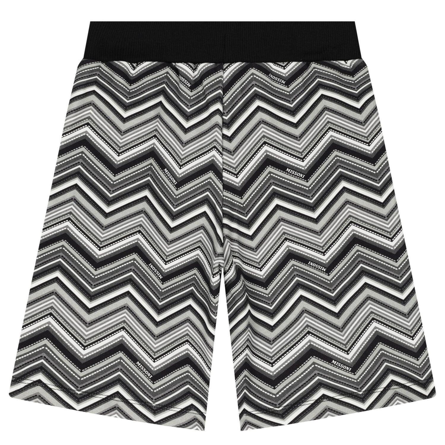 Boys Grey & Black Zig Zag Shorts, 1, hi-res