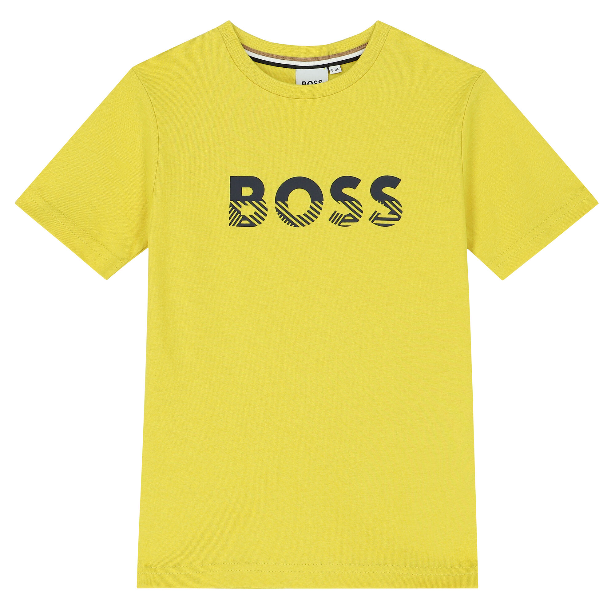 Hugo boss t shirt yellow discount