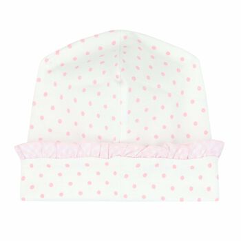 Baby Girls Pink Polka Dot Hat