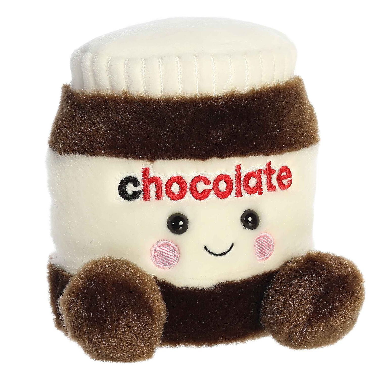 Palm Pals Ivory & Brown Silky Chocolate Spread Soft Toy ( 13CM ), 1, hi-res