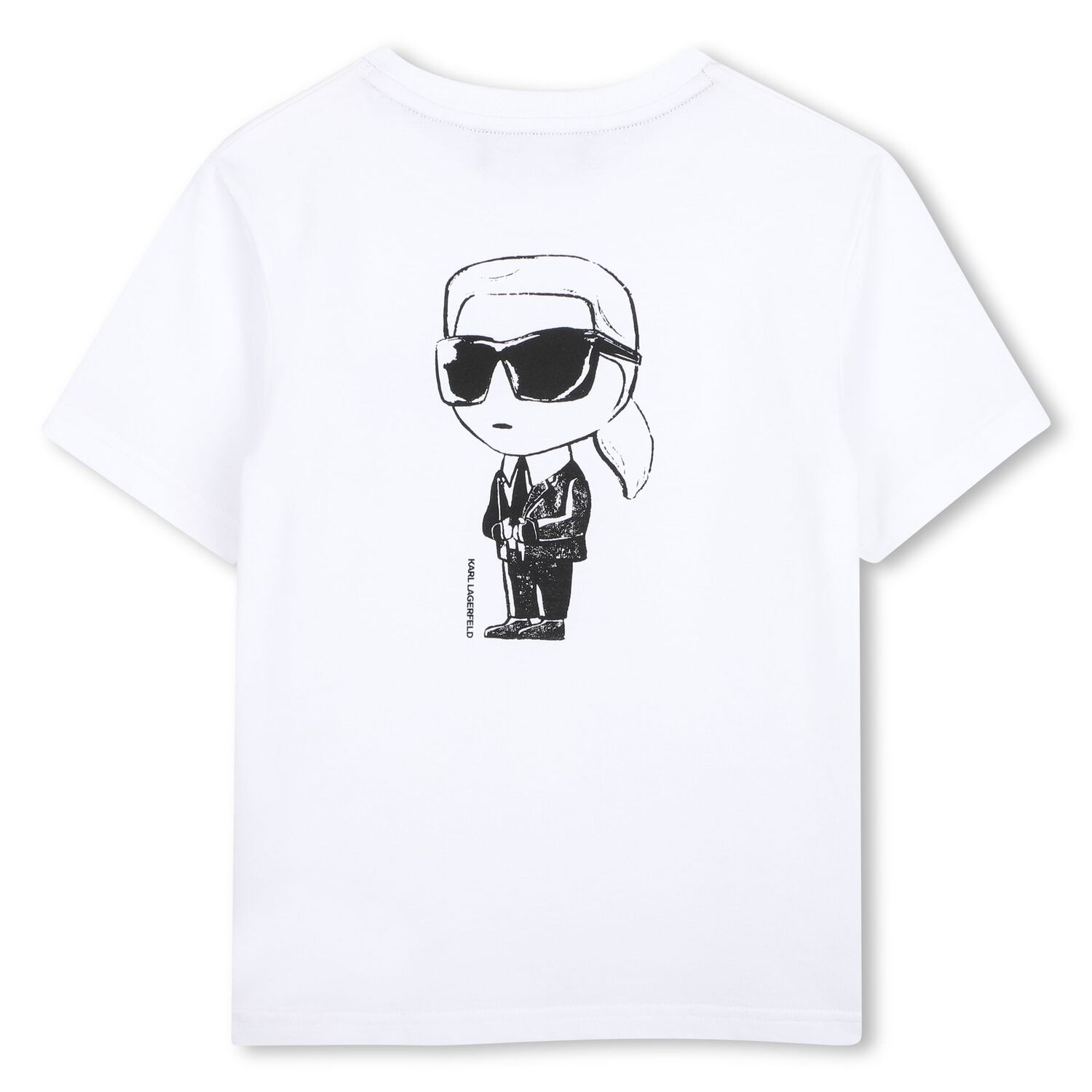 Boys Mini Me White Ikonik Karl Logo T-Shirt, 2, hi-res
