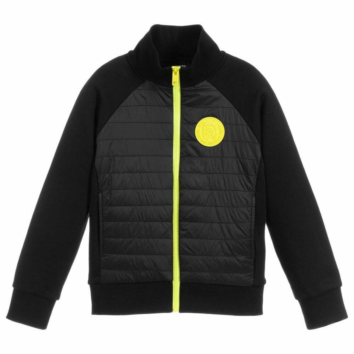 Boys Black Logo Zip Up Top, 1, hi-res image number null