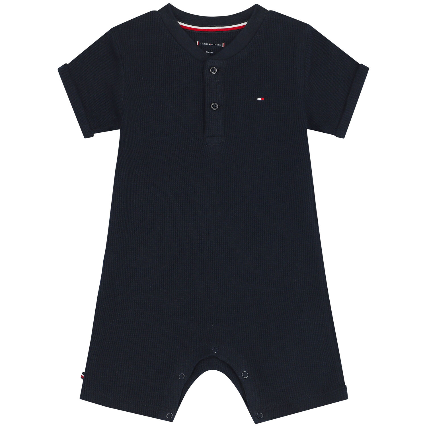 Baby Boys Navy Blue Romper, 1, hi-res